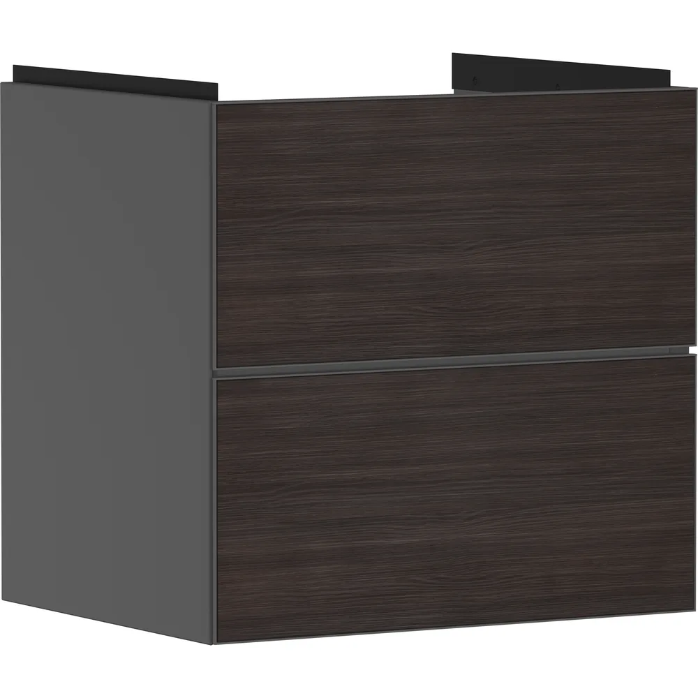 Hansgrohe Xevolos E 58 cm Arduvaz Mat Gri Koyu Meşe 2 Çekmeceli Lavabo Dolabı - 54177730