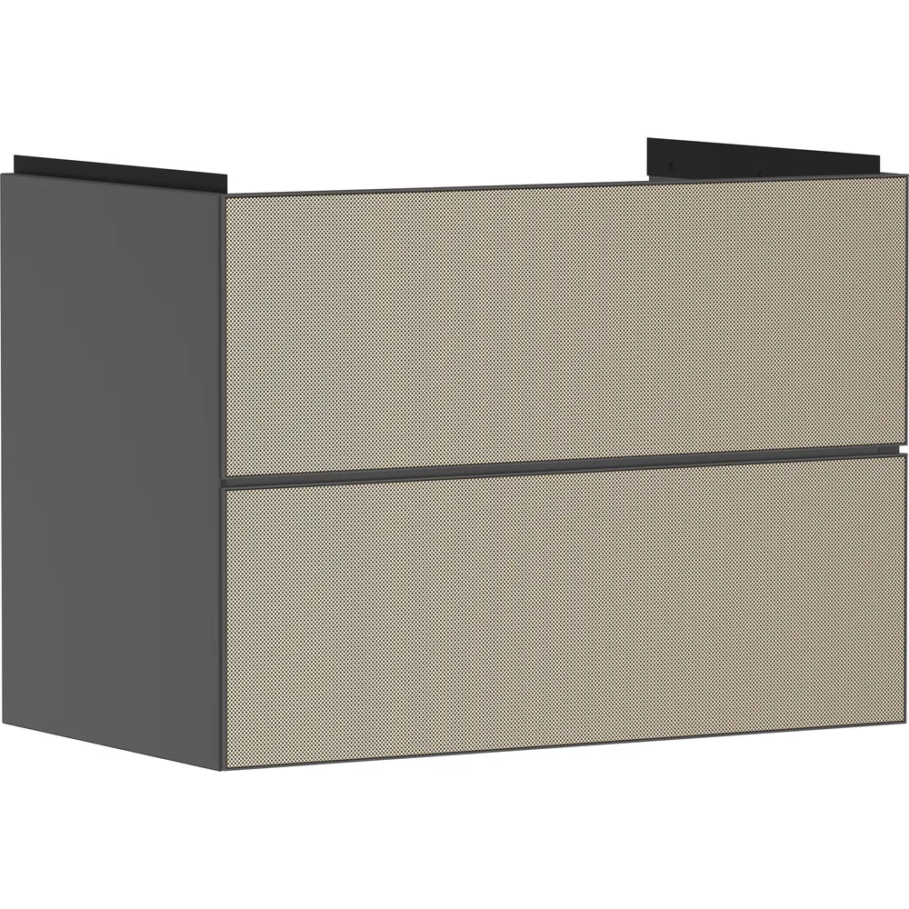 Hansgrohe Xevolos E 78 cm Arduvaz Mat Gri Desenli Bronz 2 Çekmeceli Lavabo Dolabı - 54180390