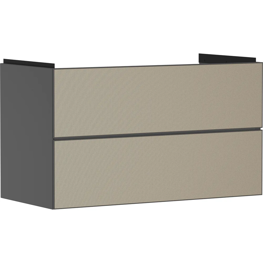 Hansgrohe Xevolos E 98 cm Arduvaz Mat Gri Desenli Bronz 2 Çekmeceli Lavabo Dolabı - 54183390