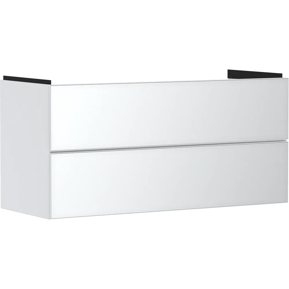 Hansgrohe Xevolos E 118 cm Mat Beyaz Metalik Beyaz 2 Çekmeceli Lavabo Dolabı - 54184320