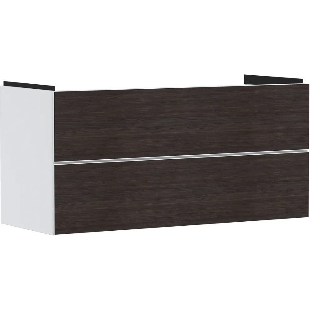Hansgrohe Xevolos E 118 cm Mat Beyaz Koyu Meşe 2 Çekmeceli Lavabo Dolabı - 54184730