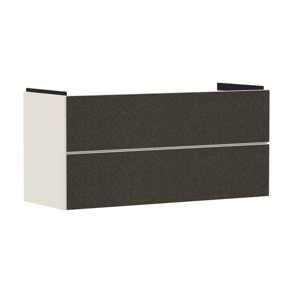 Hansgrohe Xevolos E 118 cm Kum Mat Bej Koyu Gri Tekstil 2 Çekmeceli Lavabo Dolabı - 54185660