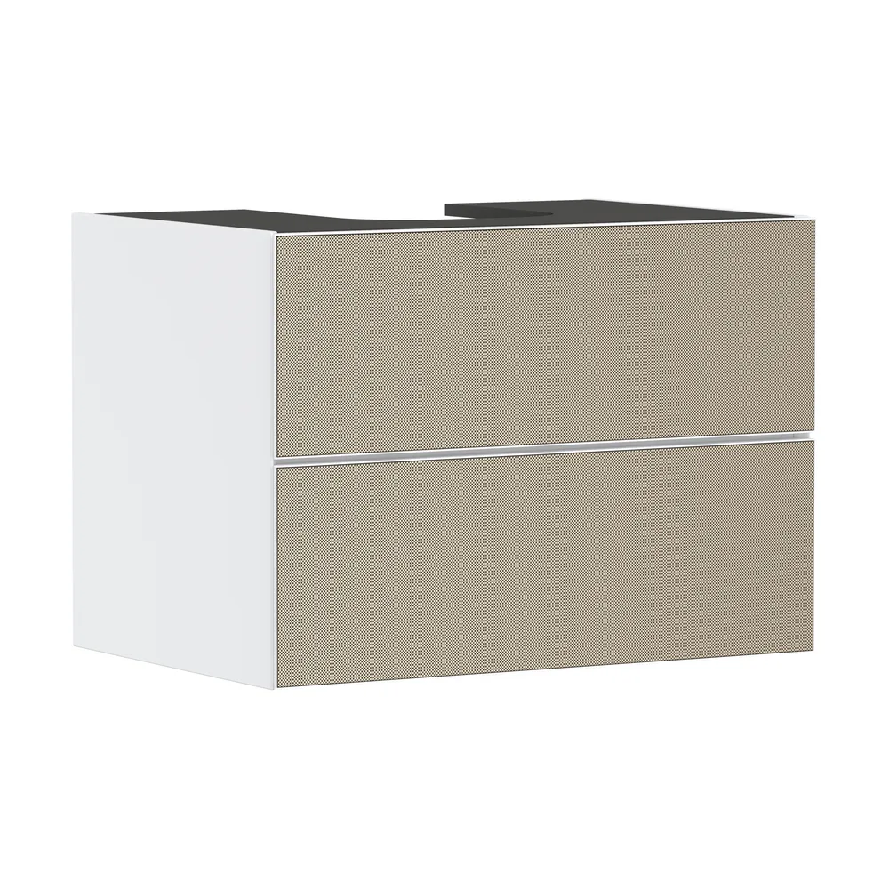 Hansgrohe Xevolos E 78 cm Mat Beyaz Desenli Bronz 2 Çekmeceli Konsol Altı Lavabo Dolabı - 54187390