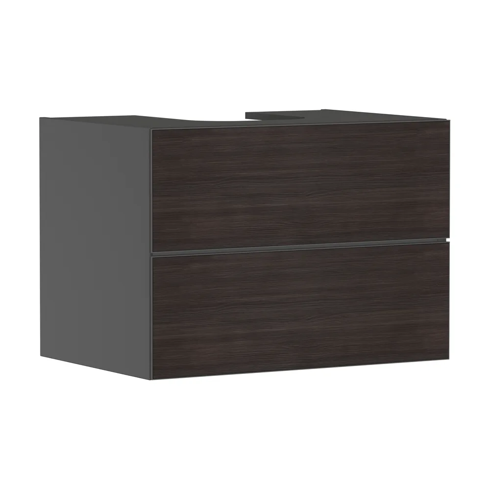 Hansgrohe Xevolos E 78 cm Arduvaz Mat Gri Koyu Meşe 2 Çekmeceli Konsol Altı Lavabo Dolabı - 54189730