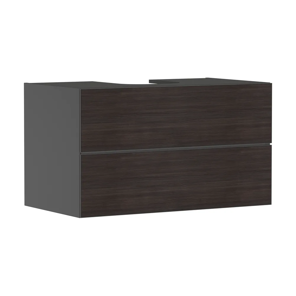 Hansgrohe Xevolos E 98 cm Arduvaz Mat Gri Koyu Meşe 2 Çekmeceli Konsol Altı Lavabo Dolabı - 54192730