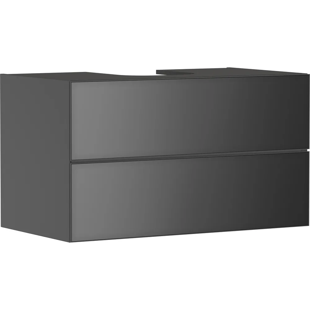 Hansgrohe Xevolos E 98 cm Arduvaz Mat Gri Metalik Arduvaz Gri 2 Çekmeceli Konsol Altı Lavabo Dolabı - 54192770