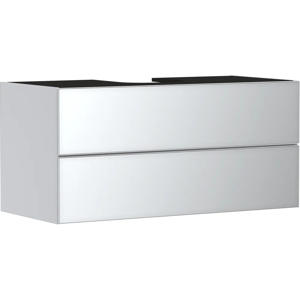 Hansgrohe Xevolos E 118 cm Mat Beyaz Metalik Beyaz 2 Çekmeceli Konsol Altı Lavabo Dolabı - 54193320
