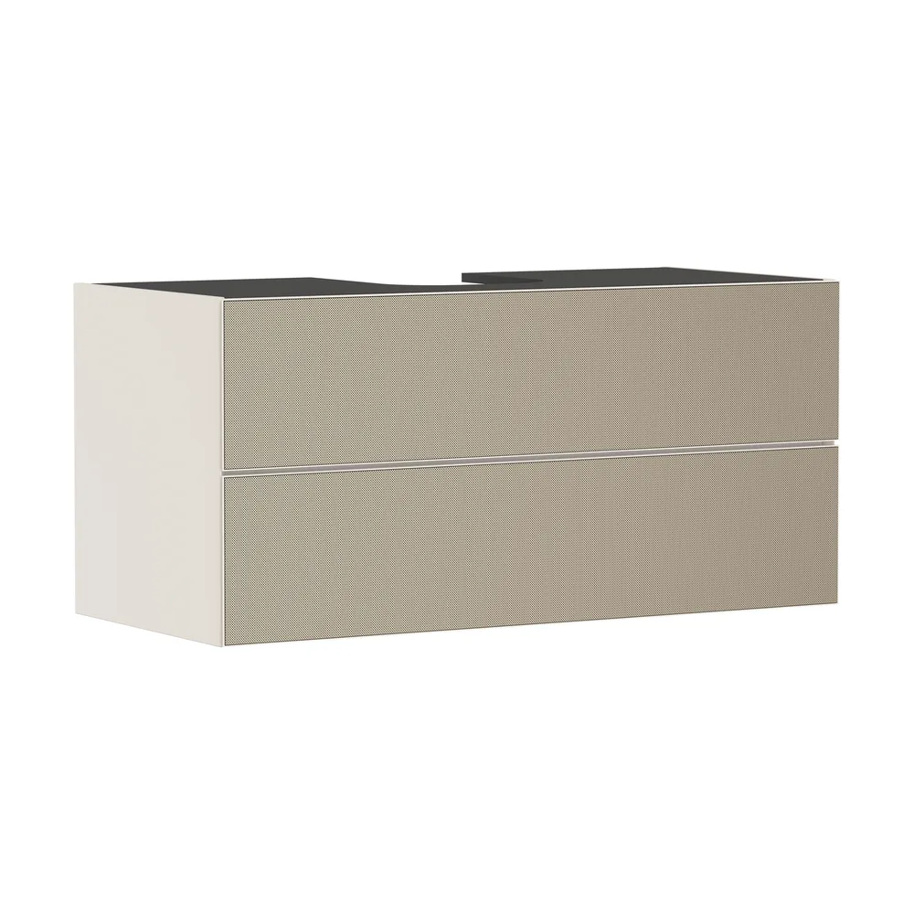 Hansgrohe Xevolos E 118 cm Kum Mat Bej Desenli Bronz 2 Çekmeceli Konsol Altı Lavabo Dolabı - 54194390