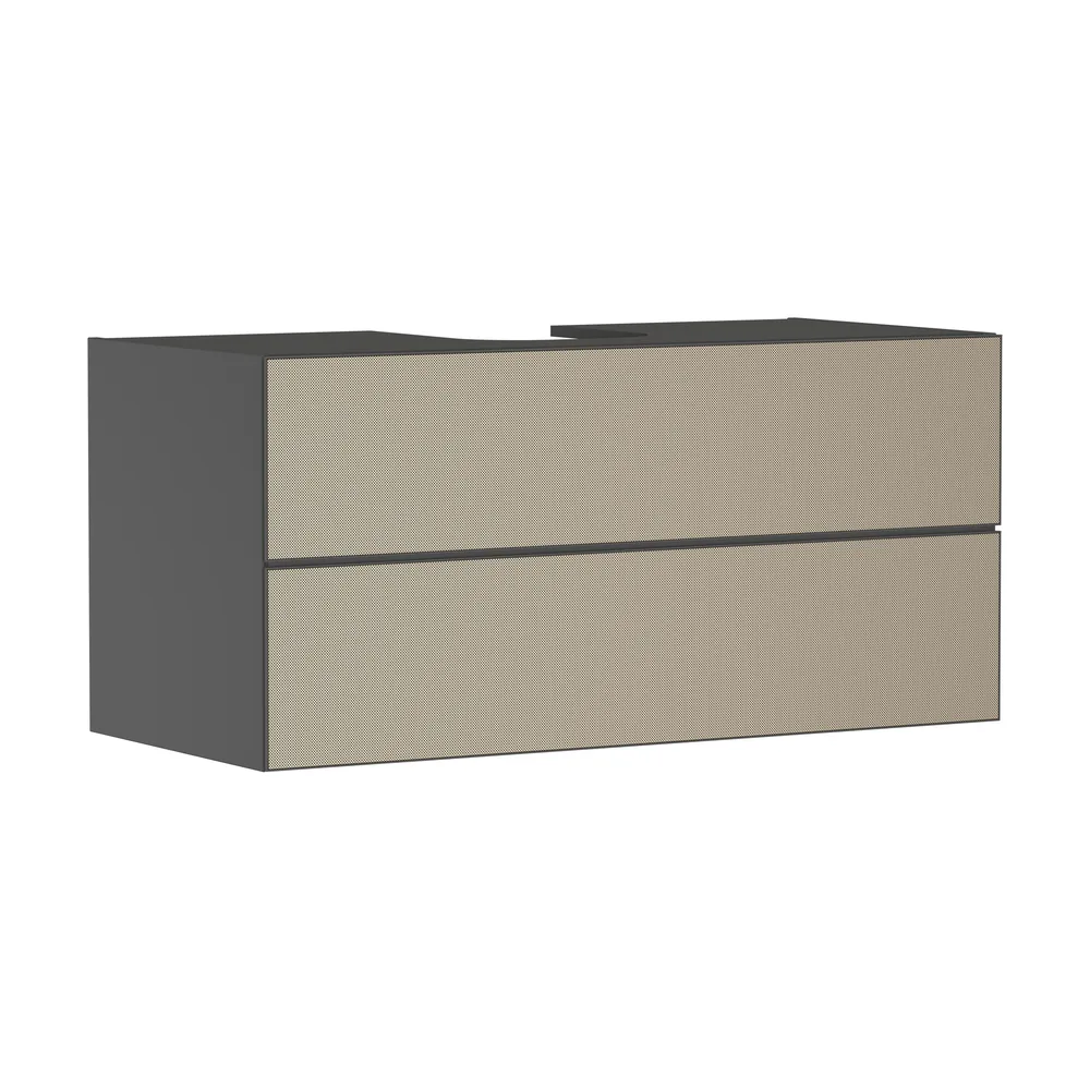 Hansgrohe Xevolos E 118 cm Arduvaz Mat Gri Desenli Bronz 2 Çekmeceli Konsol Altı Lavabo Dolabı - 54195390