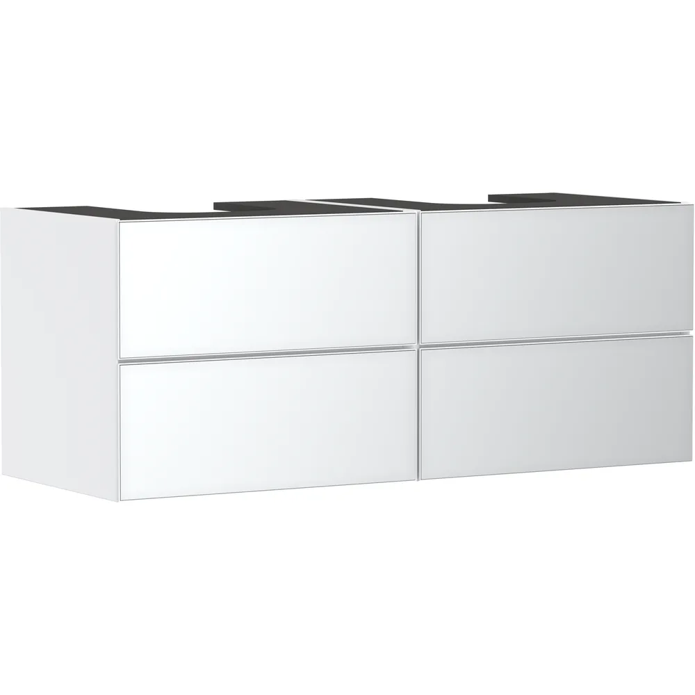Hansgrohe Xevolos E 137 cm Mat Beyaz Metalik Beyaz 4 Çekmeceli Konsol Altı Lavabo Dolabı - 54196320