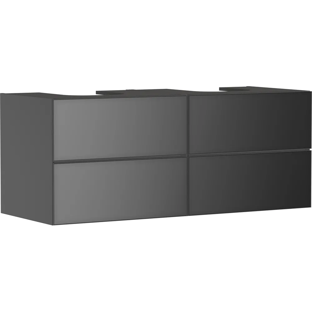 Hansgrohe Xevolos E 137 cm Arduvaz Mat Gri Metalik Arduvaz Gri 4 Çekmeceli Konsol Altı Lavabo Dolabı - 54198770
