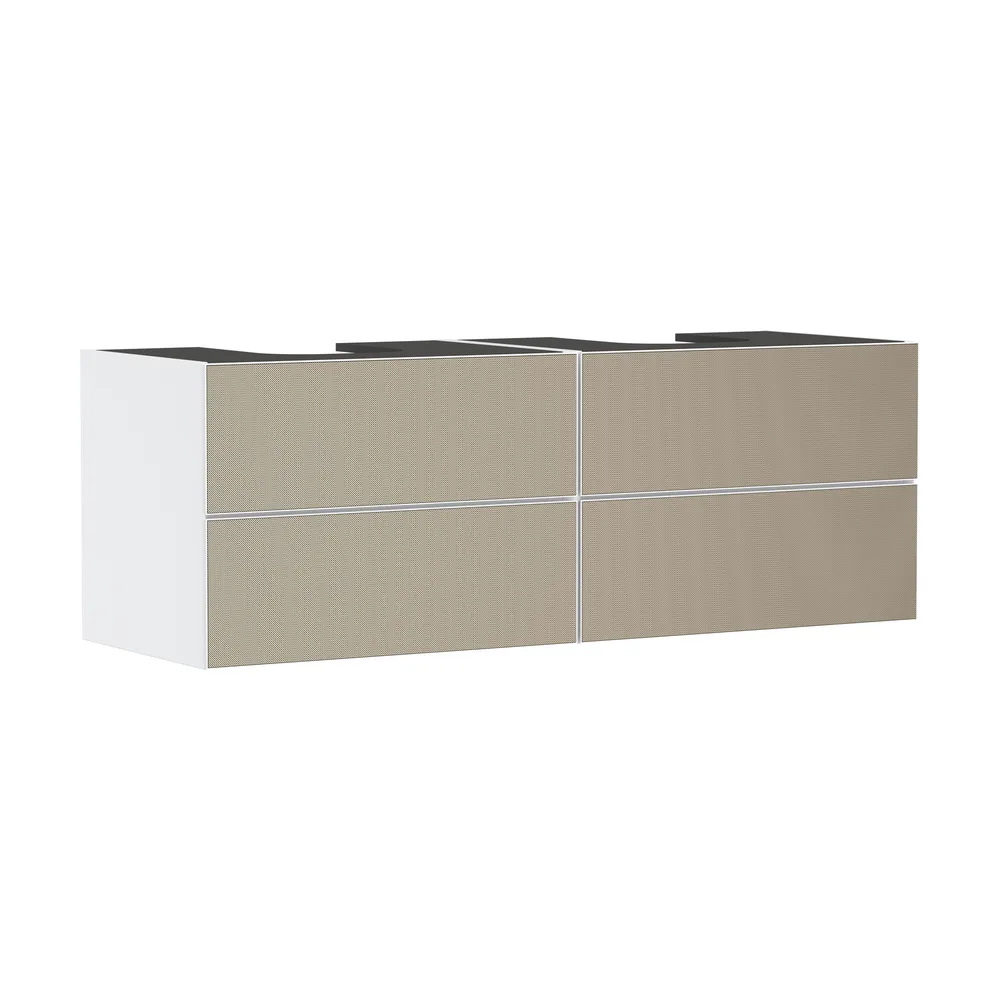 Hansgrohe Xevolos E 157 cm Mat Beyaz Desenli Bronz 4 Çekmeceli Konsol Altı Lavabo Dolabı - 54199390