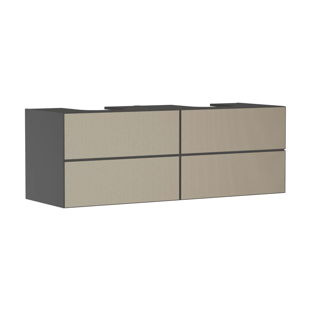 Hansgrohe Xevolos E 157 cm Arduvaz Mat Gri Desenli Bronz 4 Çekmeceli Konsol Altı Lavabo Dolabı - 54201390