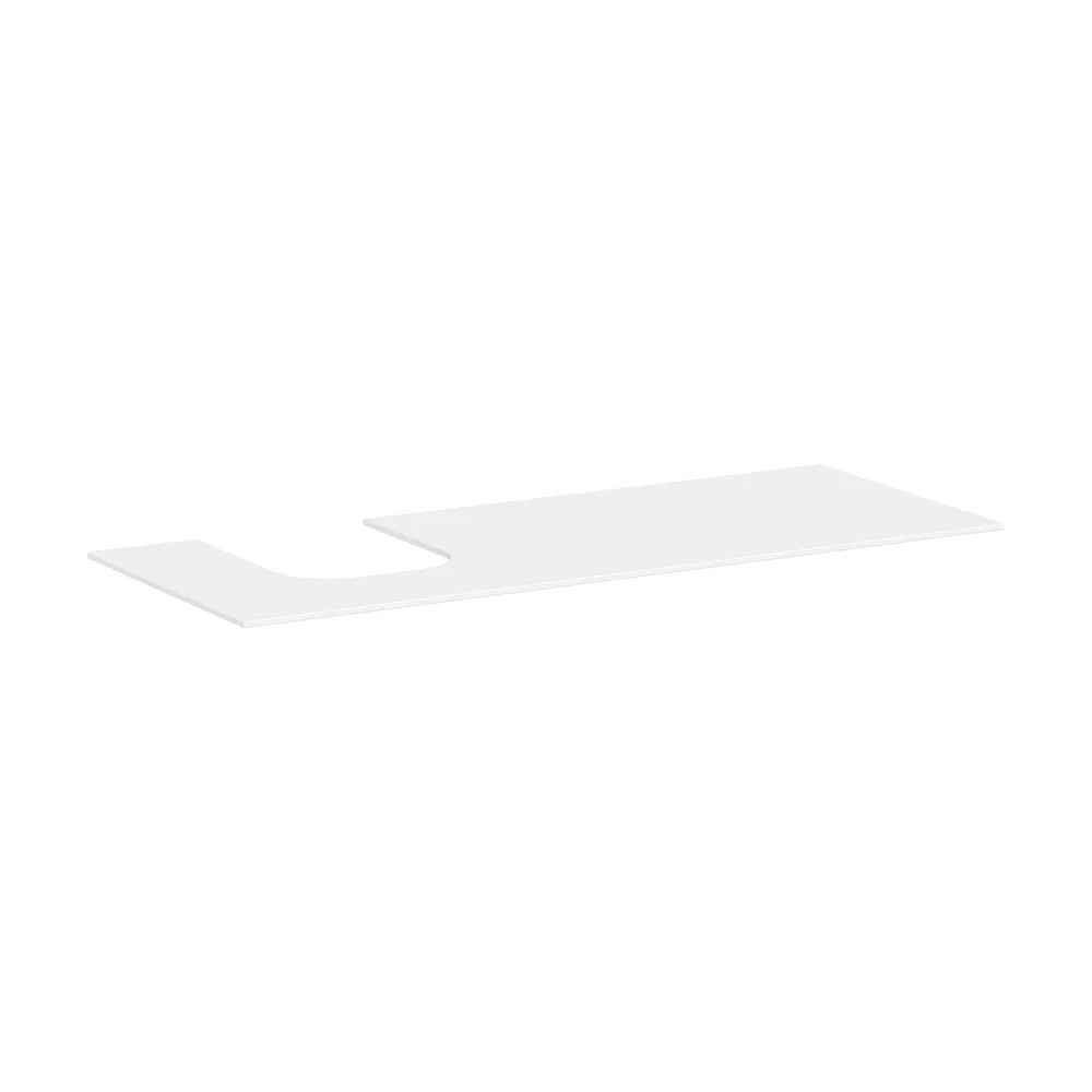 Hansgrohe Xevolos E 137 cm Mat Beyaz Sol Kesitli Tezgah Üstü Lavabo Konsolu - 54205700