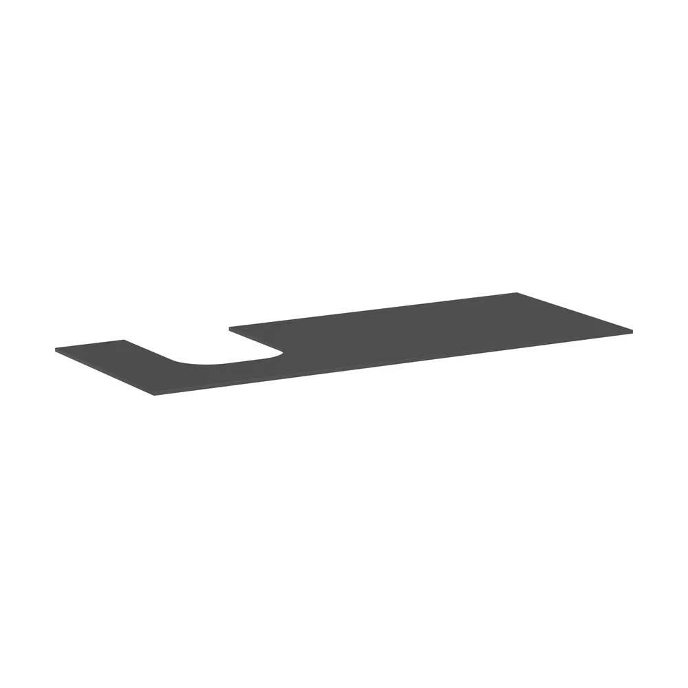 Hansgrohe Xevolos E 137 cm Arduvaz Mat Gri Sol Kesitli Tezgah Üstü Lavabo Konsolu - 54205760