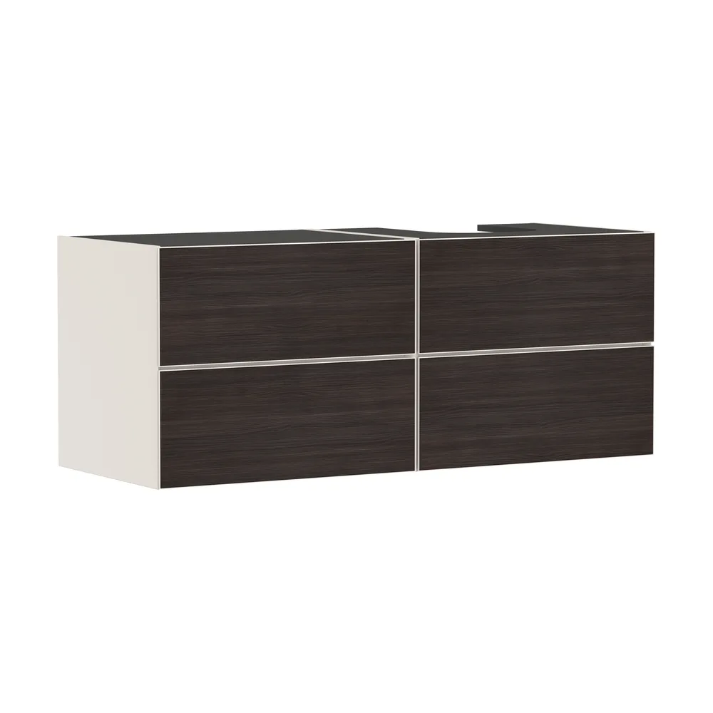 Hansgrohe Xevolos E 137 cm Kum Mat Bej Koyu Meşe 4 Çekmeceli Sağ Kesitli Konsol Altı Lavabo Dolabı - 54240730