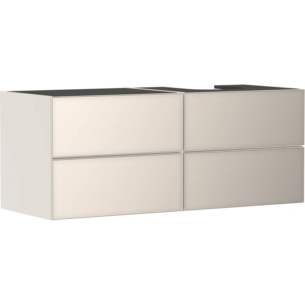 Hansgrohe Xevolos E 137 cm Kum Mat Bej Metalik Kum Bej 4 Çekmeceli Sağ Kesitli Konsol Altı Lavabo Dolabı - 54240790