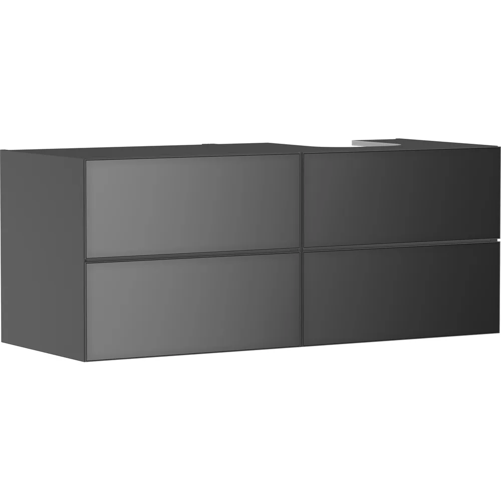 Hansgrohe Xevolos E 137 cm Arduvaz Mat Gri Metalik Arduvaz Gri 4 Çekmeceli Sağ Kesitli Konsol Altı Lavabo Dolabı - 54241770