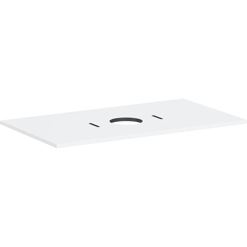 Hansgrohe Xilesa E 98 cm Mat Beyaz Orta Kesitli Batarya Deliksiz Çanak Lavabo Konsolu - 54276700