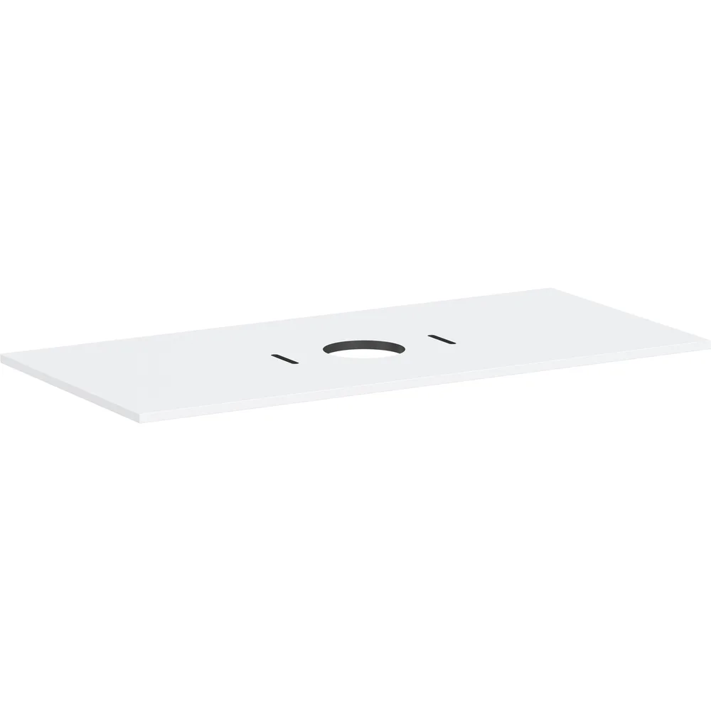 Hansgrohe Xilesa E 118 cm Mat Beyaz Orta Kesitli Batarya Deliksiz Çanak Lavabo Konsolu - 54277700