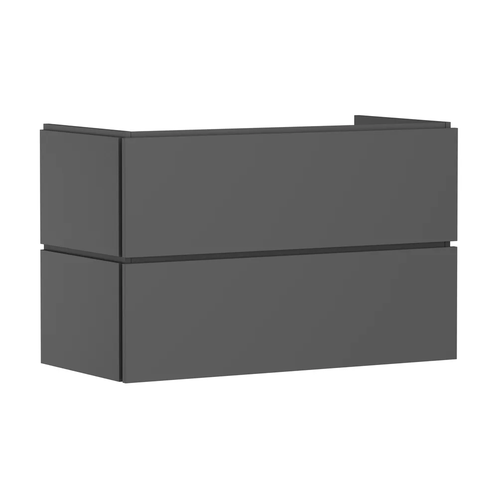 Hansgrohe Xilesa E 98x47 cm Arduvaz Mat Gri 2 Çekmeceli PushOpen Lavabo Dolabı - 54297760