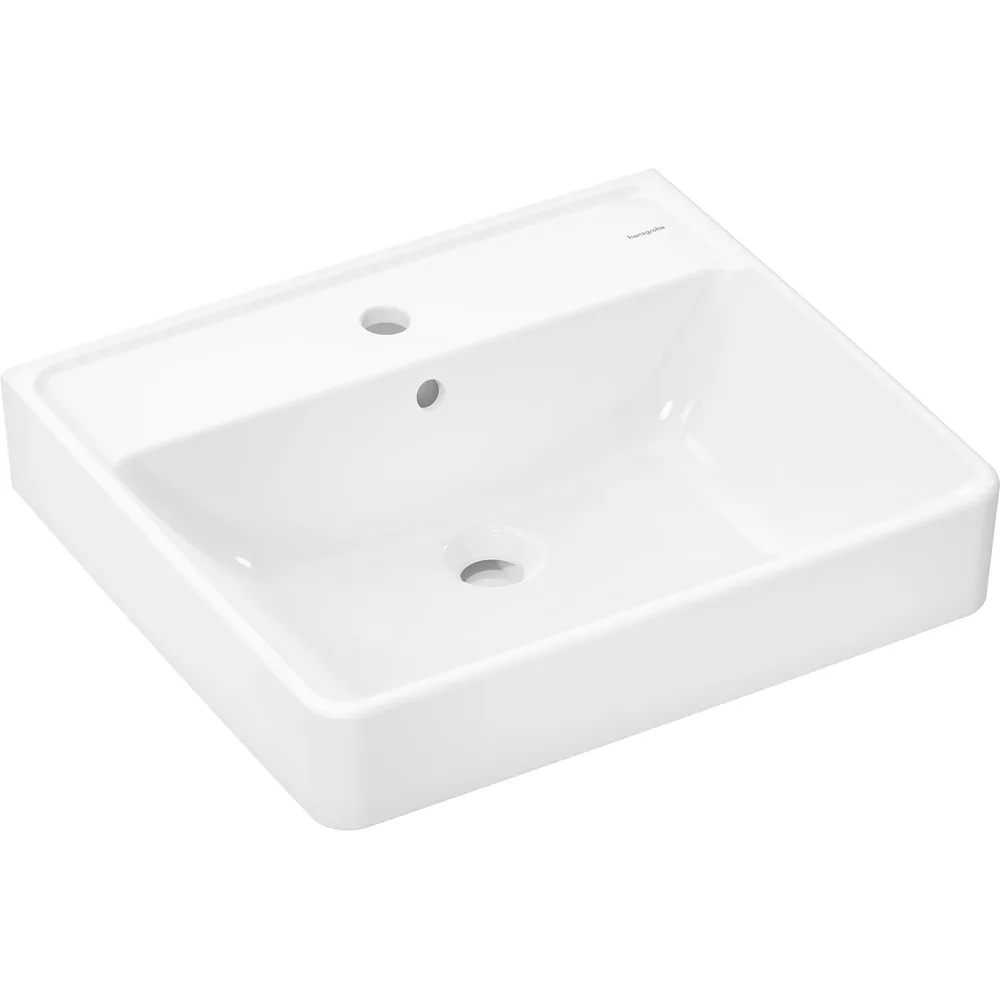 Hansgrohe Xanuia Q 55x48 cm Batarya Delikli Taşmalı Lavabo - 60132450