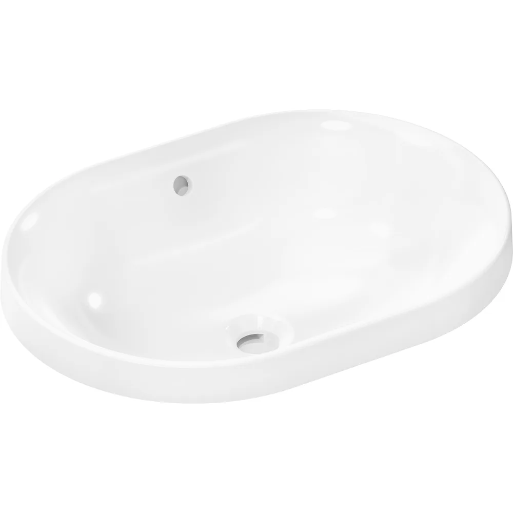 Hansgrohe Xuniva U 55x40 cm Batarya Deliksiz Taşmalı Tezgah Üstü Lavabo - 60157450