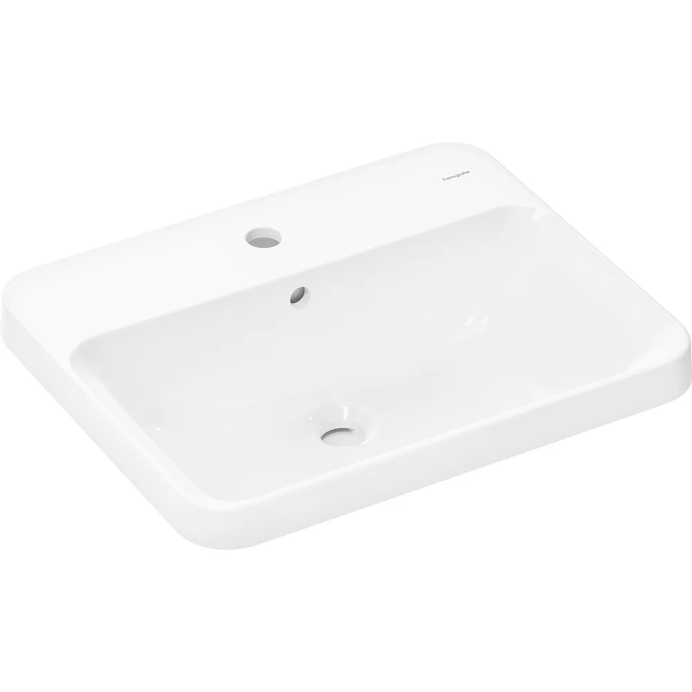 Hansgrohe Xuniva Q 55x45 cm Batarya Delikli Taşmalı Tezgah Üstü Lavabo - 60162450