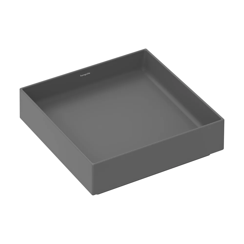 Hansgrohe Xuniva Evo E 40x40 cm Arduvaz Mat Gri Batarya Deliksiz Taşmasız Çanak Lavabo - 60324760