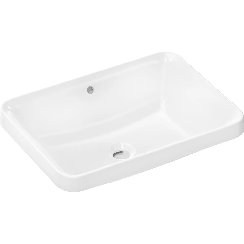 Hansgrohe Xuniva Q 55x40 cm SmartClean Batarya Deliksiz Taşmalı Tezgaha Gömme Lavabo - 61066450