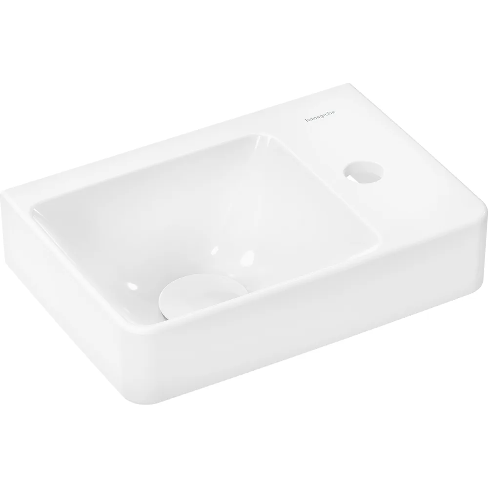 Hansgrohe Xelu Q 36x25 cm SmartClean Batarya Delikli Taşmasız Sağ Etajerli El Yıkama Lavabosu - 61084450