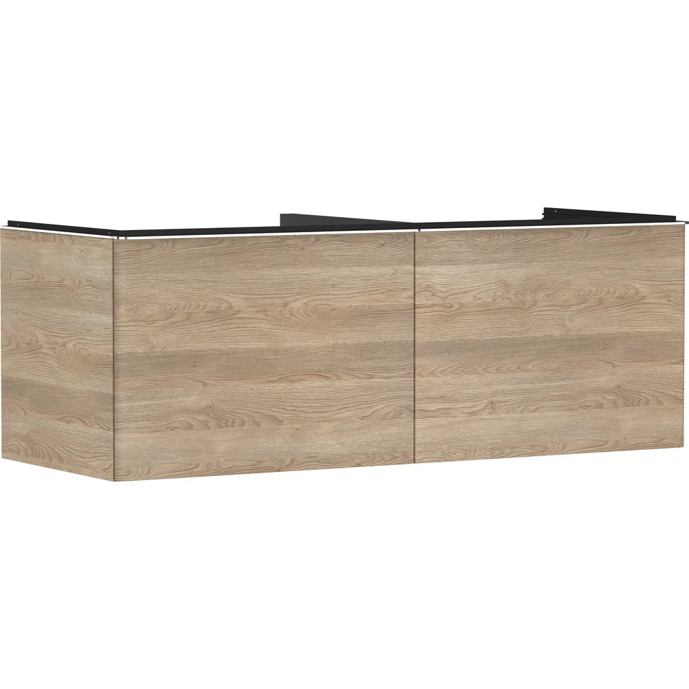 Hansgrohe Xelu Q 136 cm Doğal Meşe 2 Çekmeceli Konsol Altı Lavabo Dolabı - 54068000