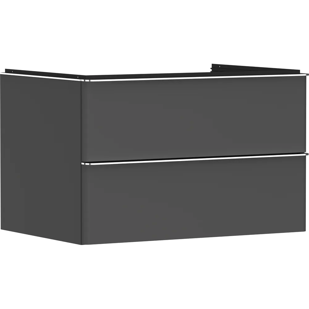 Hansgrohe Xelu Q 78 cm Elmas Mat Gri 2 Çekmeceli Orta Kesitli Konsol Altı Lavabo Dolabı - 54075000