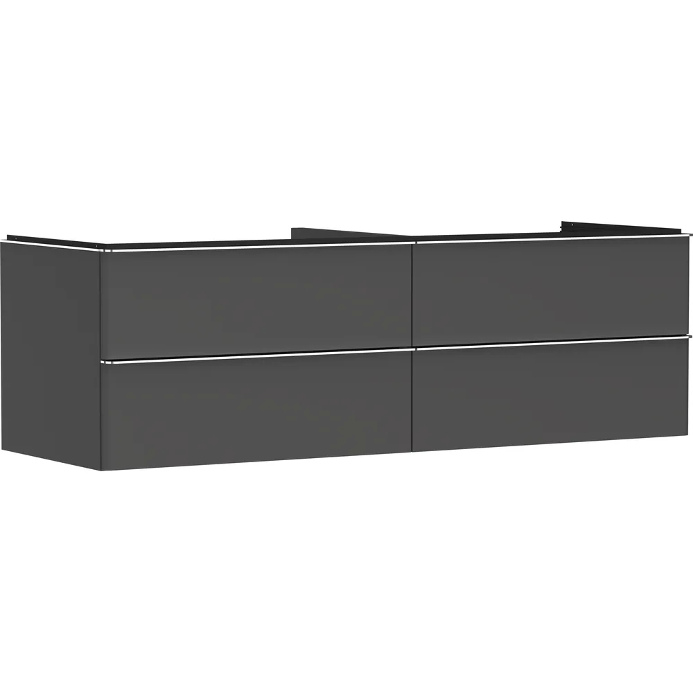 Hansgrohe Xelu Q 156 cm Elmas Mat Gri 4 Çekmeceli Konsol Altı Lavabo Dolabı - 54091000