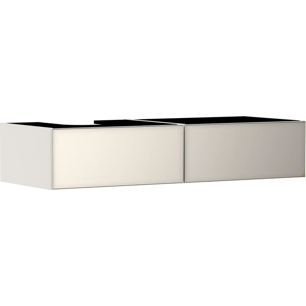 Hansgrohe Xevolos E 137 cm Kum Mat Bej Metalik Kum Bej 2 Çekmeceli Sol Kesitli Konsol Altı Lavabo Dolabı - 54320790