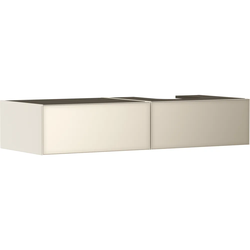 Hansgrohe Xevolos E 137 cm Kum Mat Bej Metalik Kum Bej 2 Çekmeceli Sağ Kesitli Konsol Altı Lavabo Dolabı - 54323790