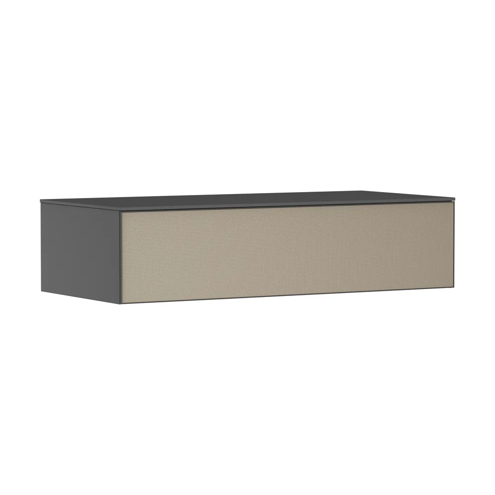 Hansgrohe Xevolos E 118 cm Arduvaz Mat Gri Desenli Bronz Tek Çekmeceli Yan Dolap - 54327390