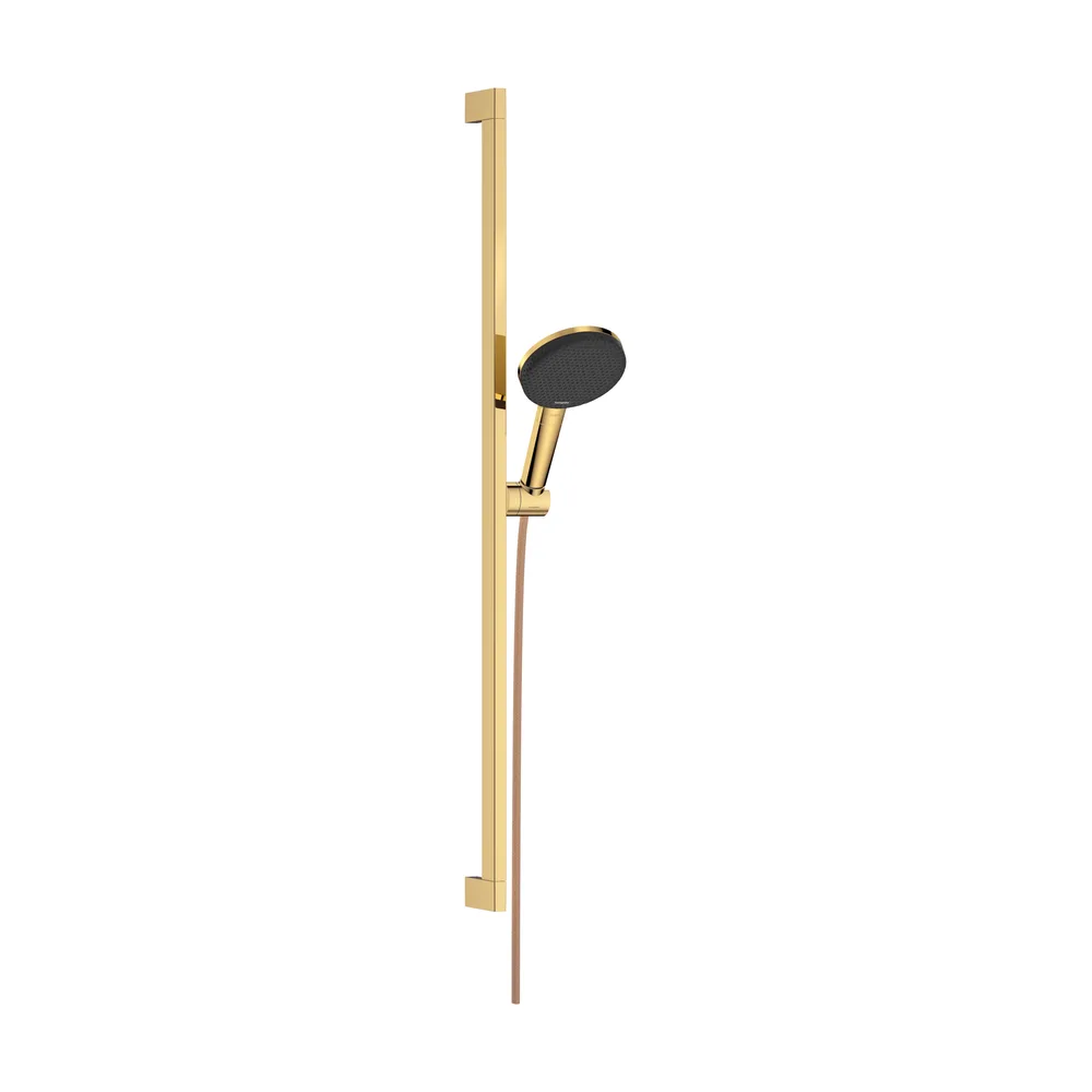 Hansgrohe Raindance Alive Select S 125 3 Fonksiyonlu EcoSmart Unica 90 cm Parlak Altın Sürgülü El Duş Seti - 24601990