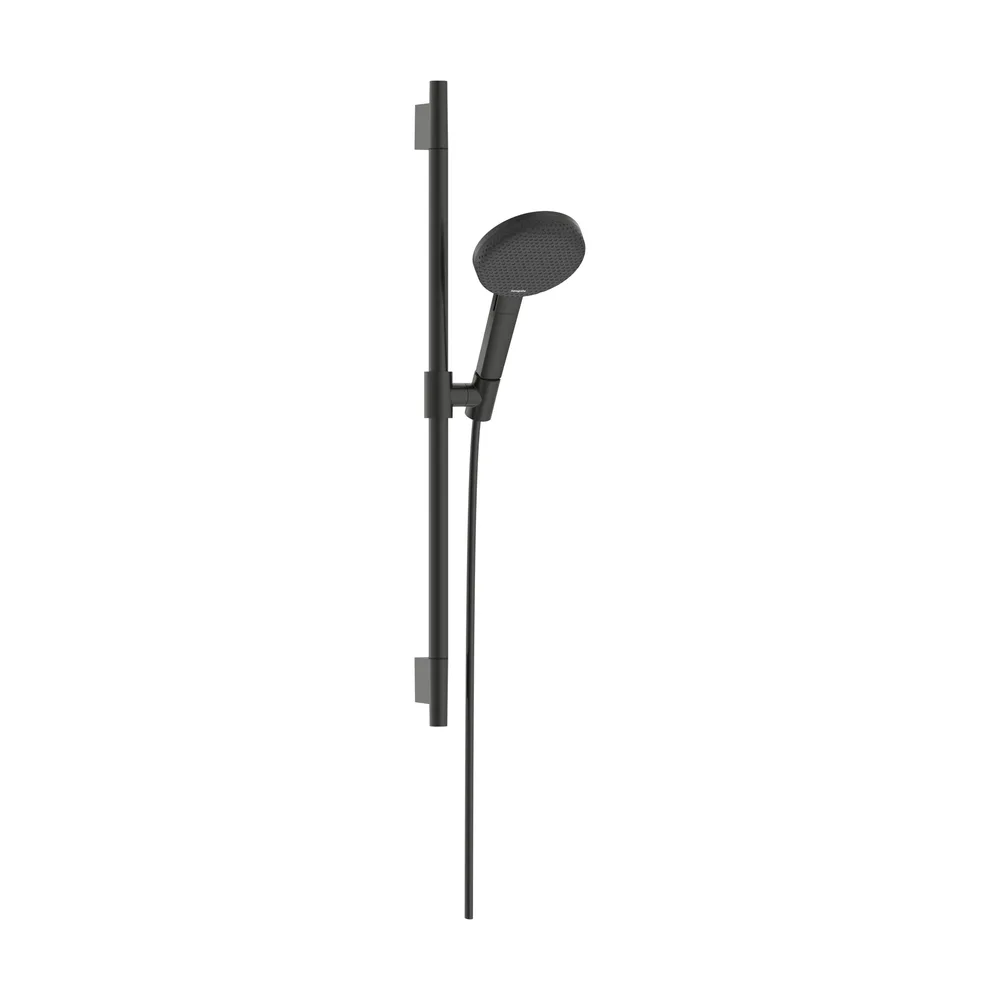 Hansgrohe Raindance Alive Select S 125 3 Fonksiyonlu EcoSmart Unica Puro S 65 cm Mat Siyah-Krom Sürgülü El Duş Seti - 24602340