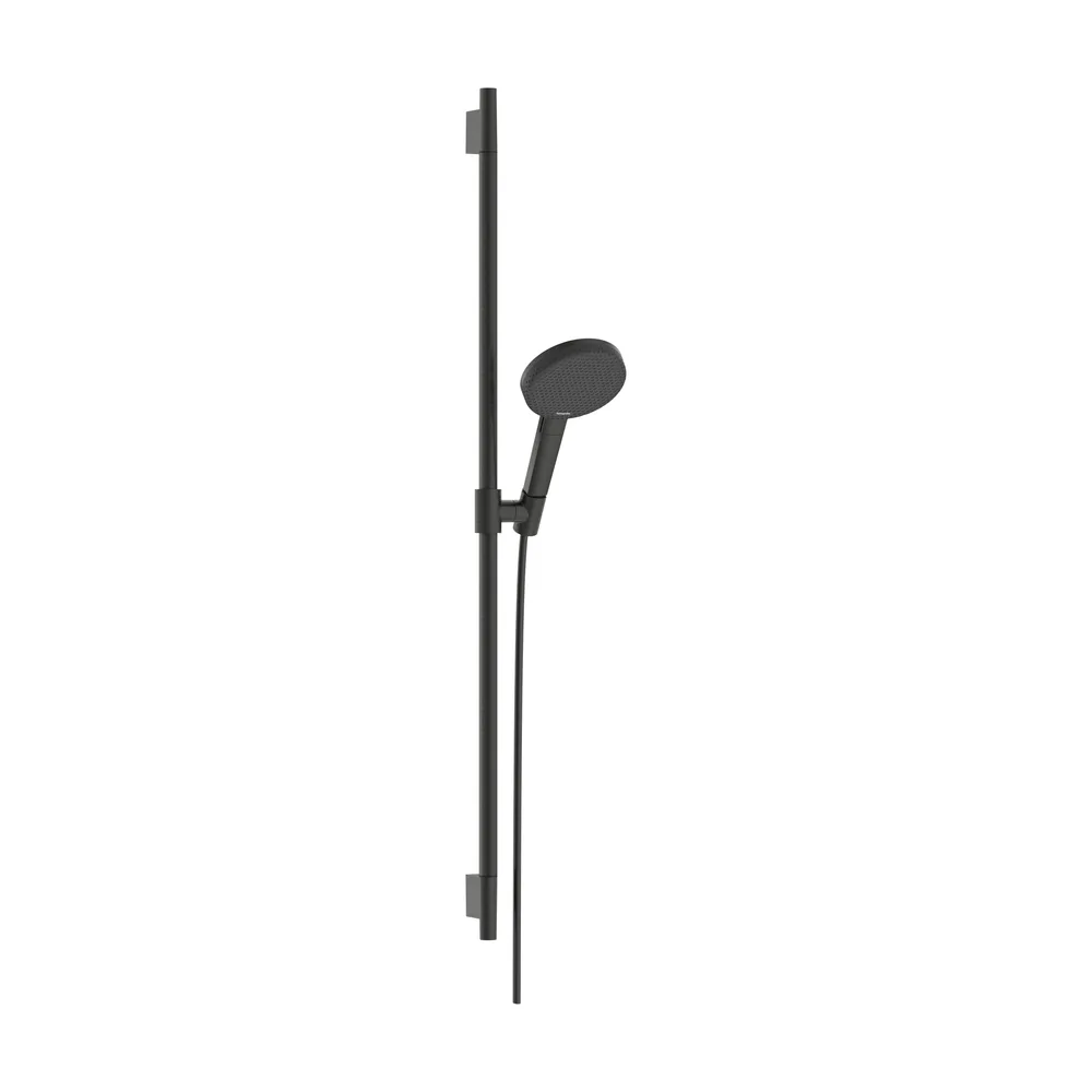 Hansgrohe Raindance Alive Select S 125 3 Fonksiyonlu EcoSmart Unica Puro S 90 cm Mat Siyah-Krom Sürgülü El Duş Seti - 24603340
