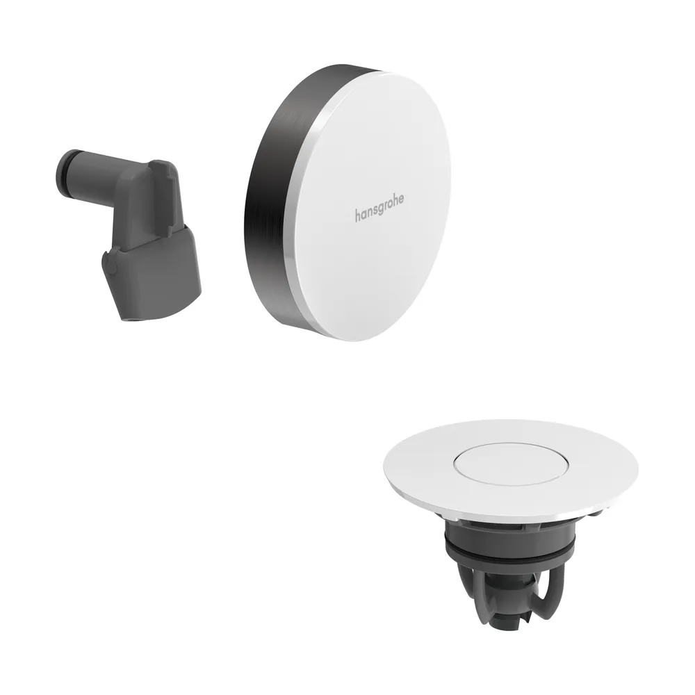 Hansgrohe Exafill Mat Siyah-Krom Küvet Gider Seti Üst Grubu - 58119340