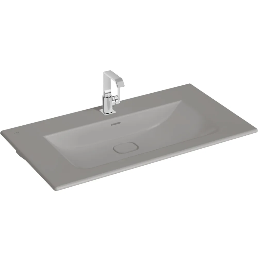 Vitra Metropole 100x53 Cm Mat Taş Gri Etajerli Lavabo