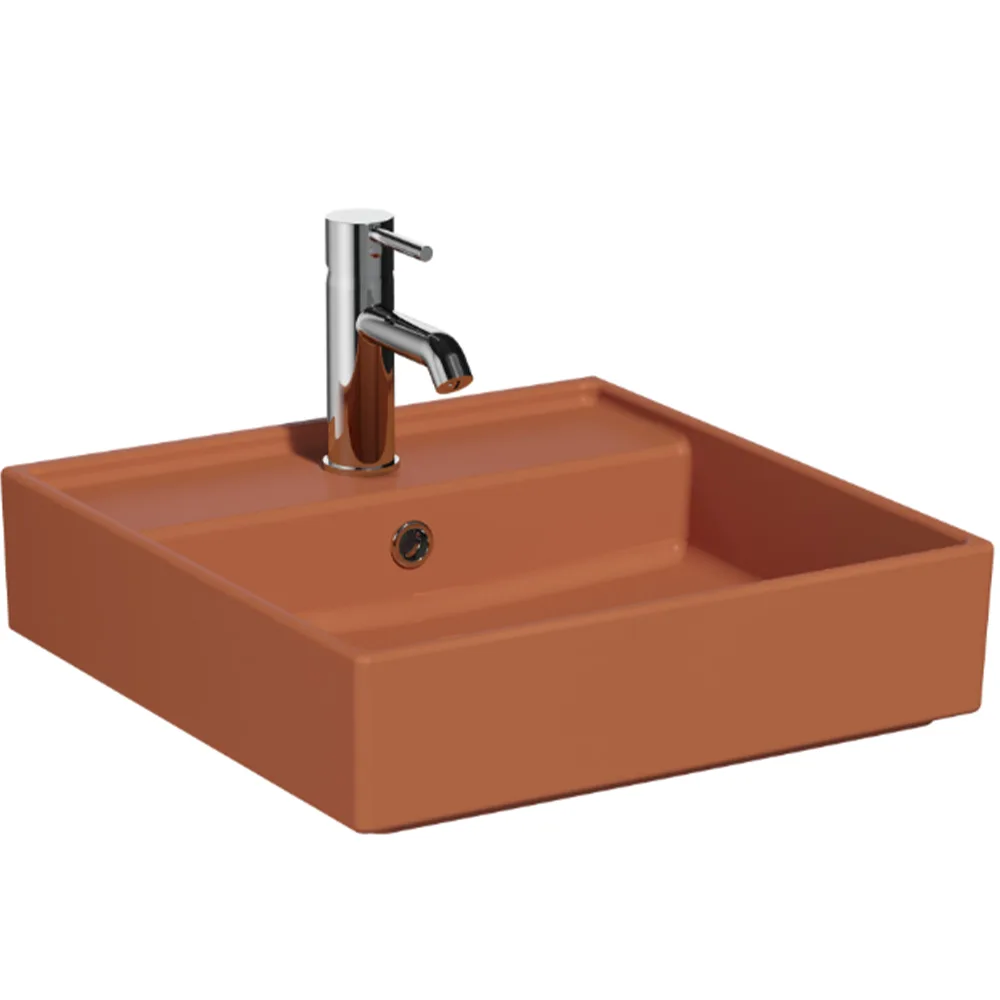 Vitra Archiplan 45x46 Cm Mat Terra Rosa Lavabo