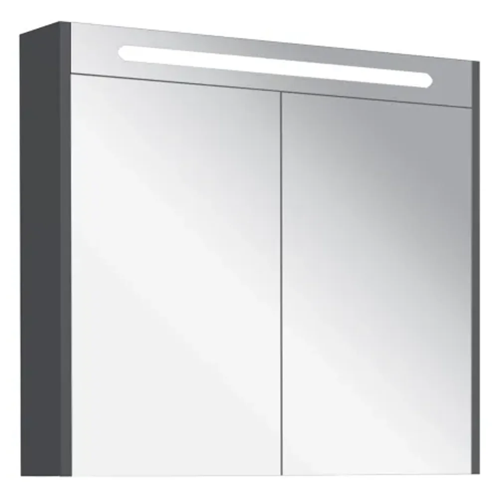 Kale Idea 2.0 80 Cm Parlak Antrasit LED Aydınlatmalı Ayna Dolabı - 310300102071