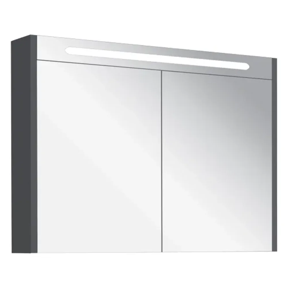 Kale Idea 2.0 100 Cm Parlak Antrasit LED Aydınlatmalı Ayna Dolabı - 310300102075