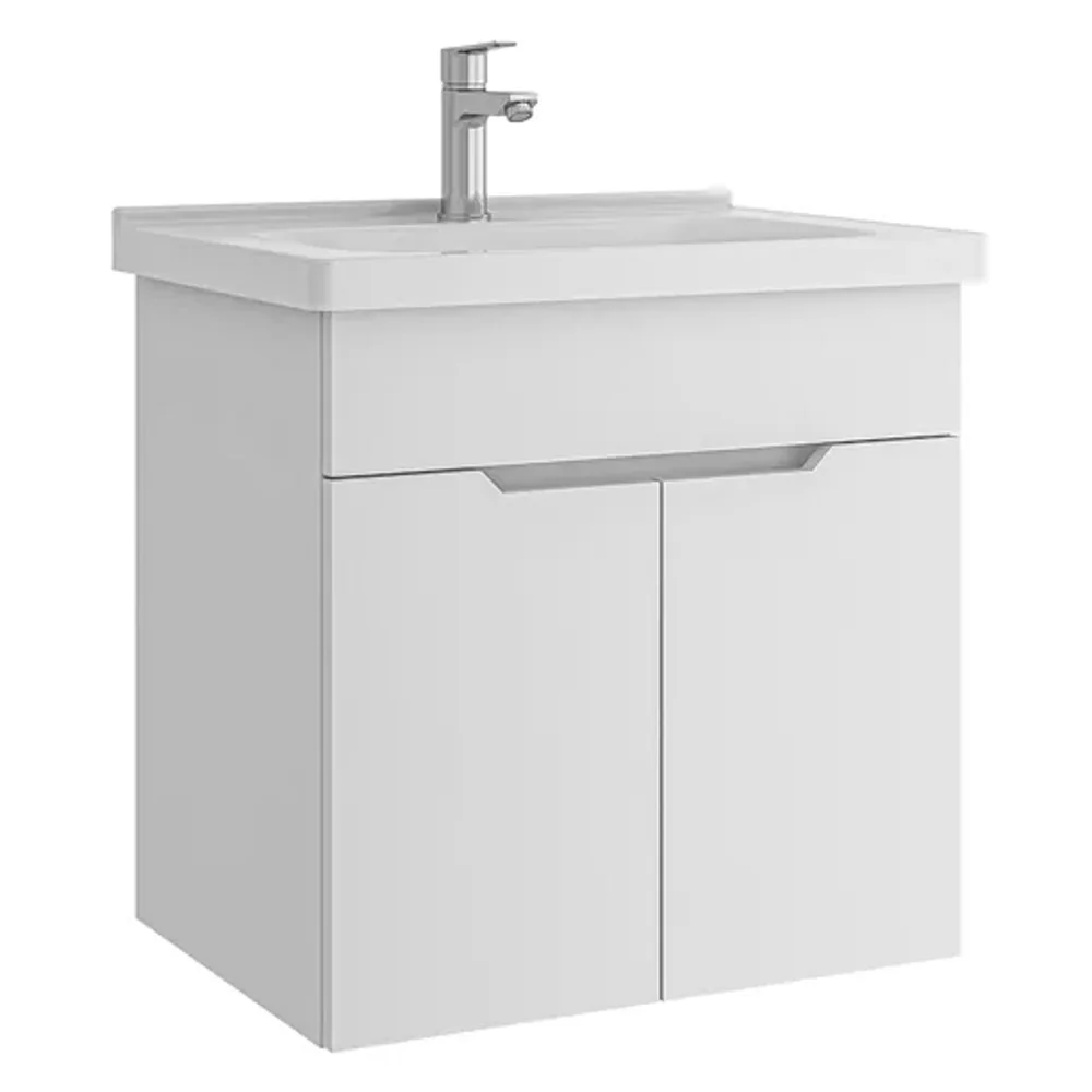 Kale Stora 65 Cm Parlak Beyaz Lavabolu Dolap - 310300104424