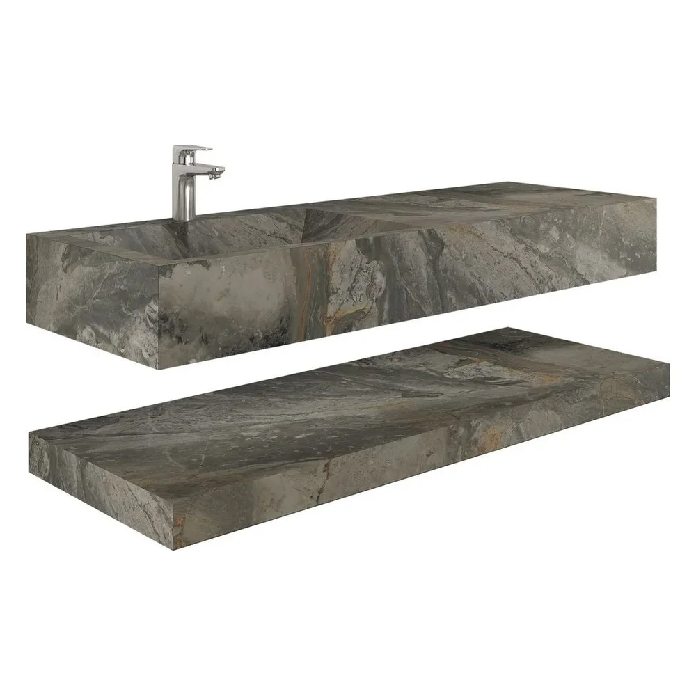 Kale Uniq K1 140 Cm Tek Lavabolu Konsol Marble Asteroid - 310300102658