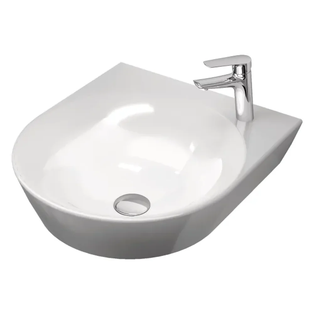 Kale Stil Pro 45x50 Cm Sağ Armatür Delikli Tezgah Üstü Lavabo - 310200200034