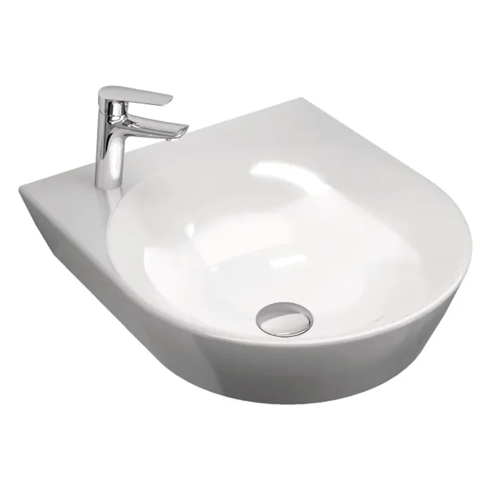 Kale Stil Pro 45x50 Cm Sol Armatür Delikli Tezgah Üstü Lavabo - 310200200036
