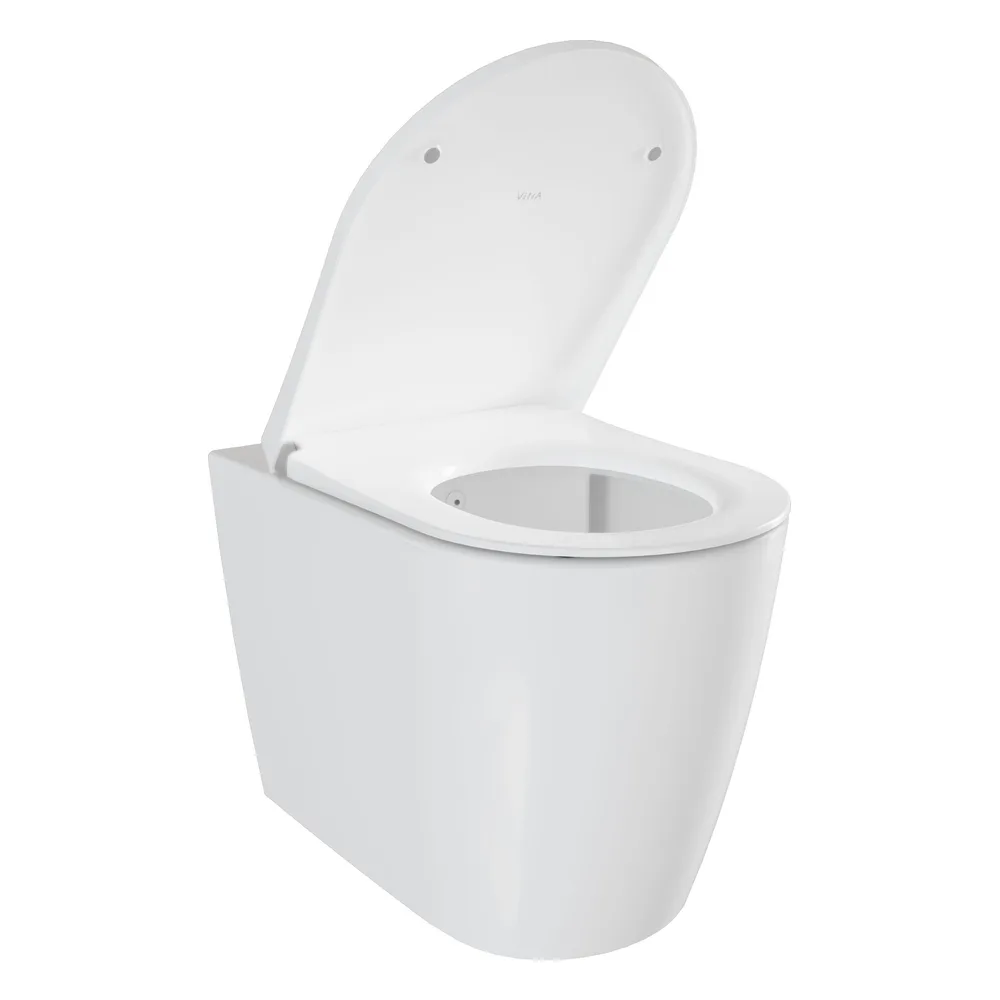 VitrA Metropole Round QuantumFlush Duvara Tam Dayalı 56 Cm Beyaz Yerden Klozet - 7911B403-0090
